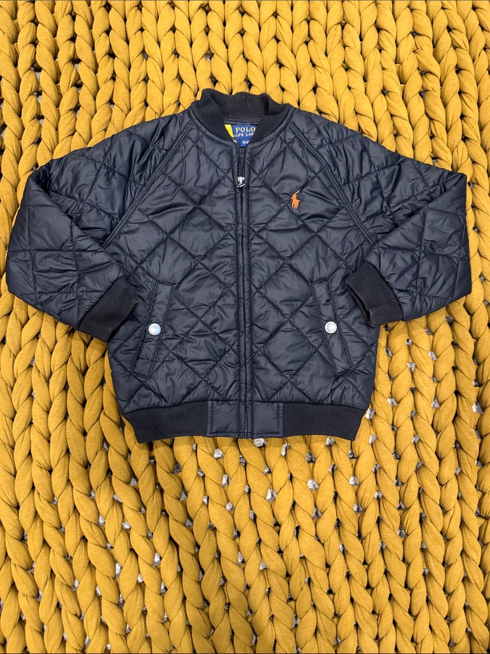 Polo Ralph Lauren Kids Black Quilted Bomber Jacket